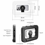 Anello luminoso ricaricabile per selfie e riprese video con smartphone, ZGRL01 Three-Color Temperature