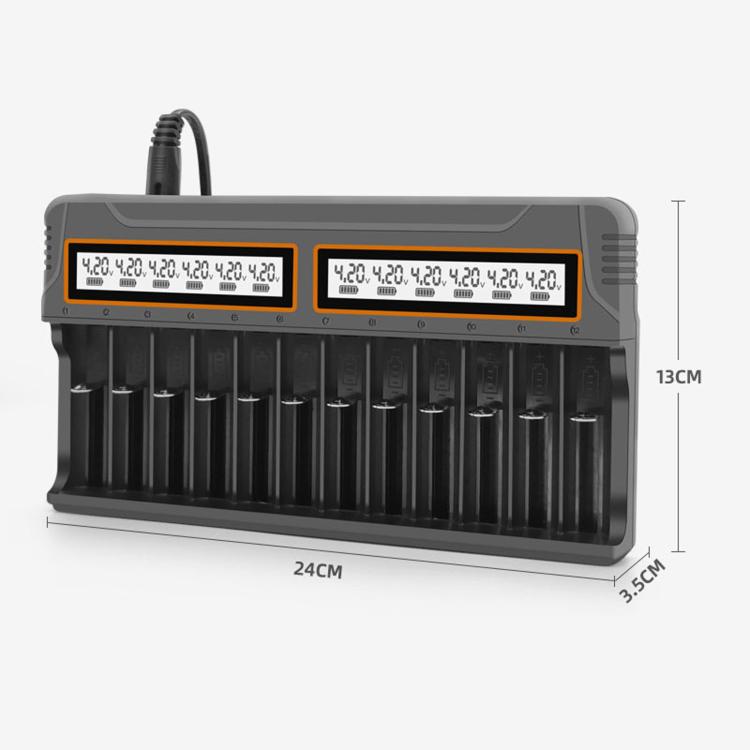 Caricabatterie per batterie al litio con schermo LCD multifunzione US EU Plug