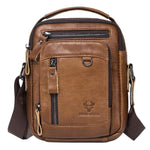 HUMERPAUL MH664 Borsa a tracolla vintage in pelle di grande capacità, borsa multifunzionale da uomo