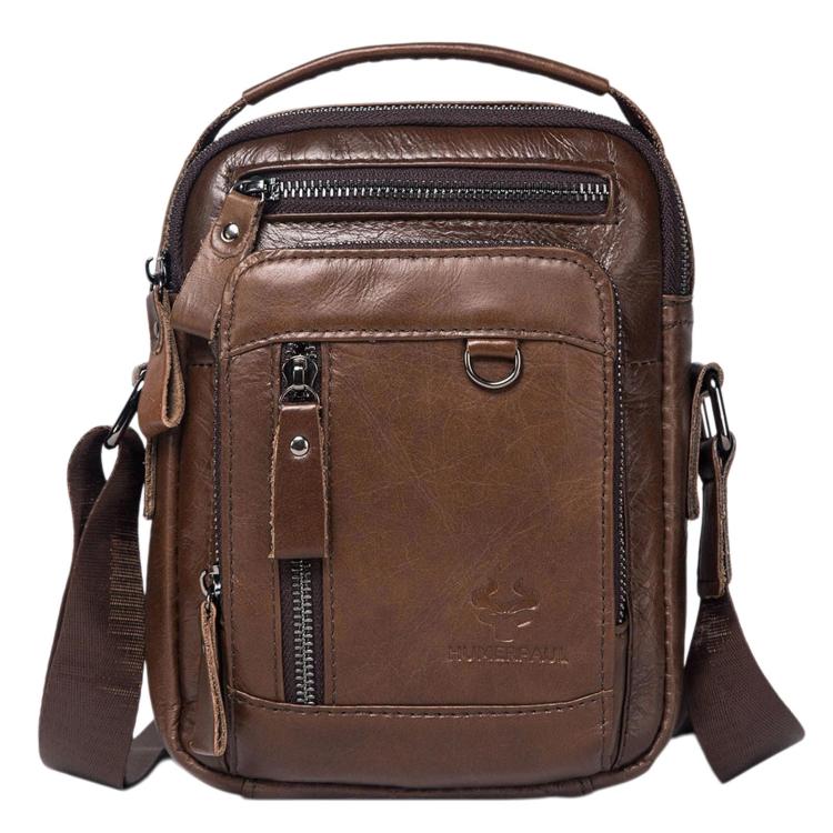 HUMERPAUL MH664 Borsa a tracolla vintage in pelle di grande capacità, borsa multifunzionale da uomo