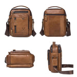 HUMERPAUL MH664 Borsa a tracolla vintage in pelle di grande capacità, borsa multifunzionale da uomo