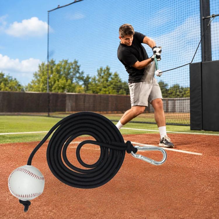 Corda per allenamento di battuta di baseball 300 cm, corda per battuta di softball, allenatore di swing, Standard Version, with Foam Sleeves