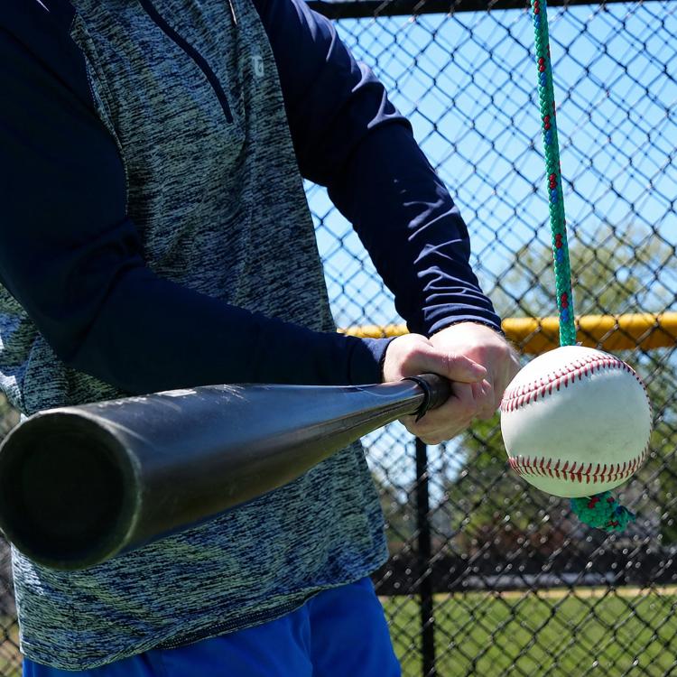 Corda per allenamento di battuta di baseball 300 cm, corda per battuta di softball, allenatore di swing, Standard Version, with Foam Sleeves