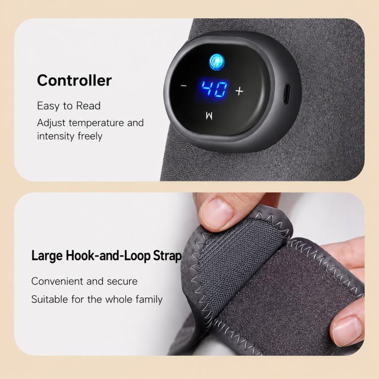 Massaggiatore per ginocchia riscaldato senza fili con funzione di calore e vibrazione per ginocchia, gomiti e spalle., Knee Massager