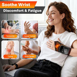 Massaggiatore da polso riscaldato senza fili con vibrazione e calore per alleviare il dolore alle articolazioni di mano, polso e schiena.