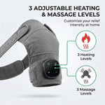 Massaggiatore elettrico per spalle con cuscinetti riscaldanti e vibrazione, cintura di supporto., Shoulder Massager