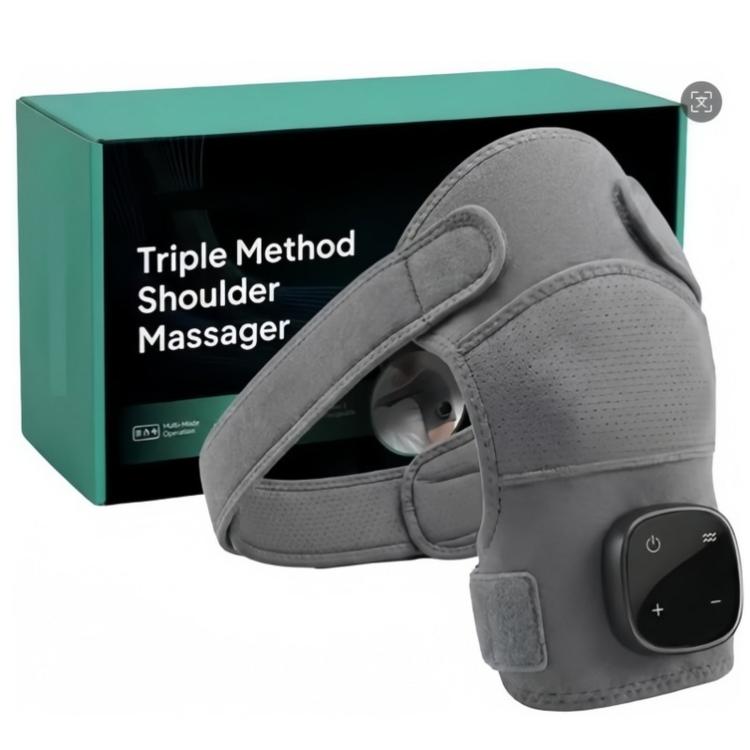 Massaggiatore elettrico per spalle con cuscinetti riscaldanti e vibrazione, cintura di supporto., Shoulder Massager