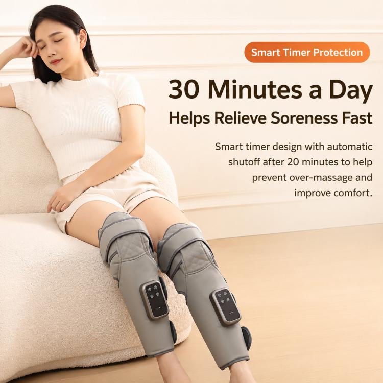 Massaggiatore a compressione d'aria senza fili per gambe con funzione riscaldante, per alleviare il dolore a polpacci e ginocchia.