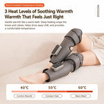 Massaggiatore a compressione d'aria senza fili per gambe con funzione riscaldante, per alleviare il dolore a polpacci e ginocchia.