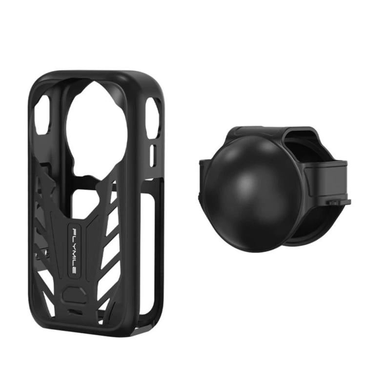 Custodia protettiva in silicone e copriobiettivo Flymile per Insta360 X6.