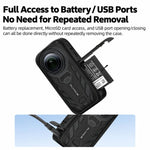 Custodia protettiva in silicone e copriobiettivo Flymile per Insta360 X6.