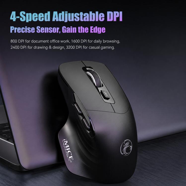 Mouse wireless IMICE G209 doppia modalità Bluetooth 2.4G ergonomico