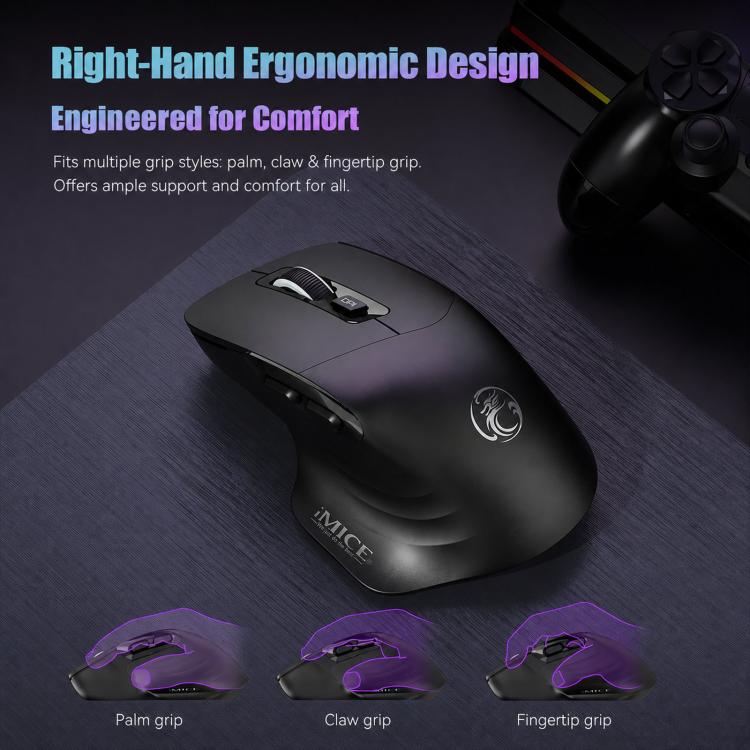 Mouse wireless IMICE G209 doppia modalità Bluetooth 2.4G ergonomico