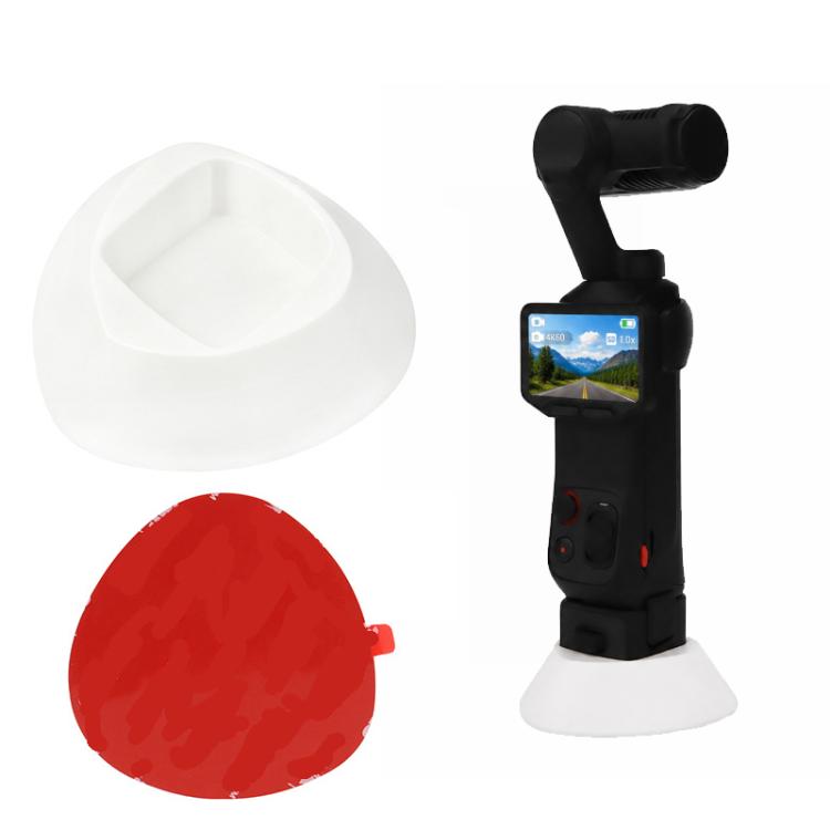 Per Insta360 Luna Pro / Base di montaggio in silicone ultra flessibile per scrivania e cruscotto auto, Black Standard, White Standard, Black with Adhesive Pad, White with Adhesive Pad