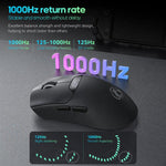 Mouse da gioco wireless iMICE G206 Tri-Mode con schermo LED 12800 DPI