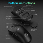 Mouse da gioco wireless iMICE G206 Tri-Mode con schermo LED 12800 DPI