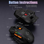 Mouse da gioco wireless iMICE G203 Tri-Mode 12800 DPI RGB