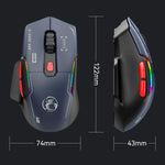 Mouse da gioco wireless iMICE G203 Tri-Mode 12800 DPI RGB
