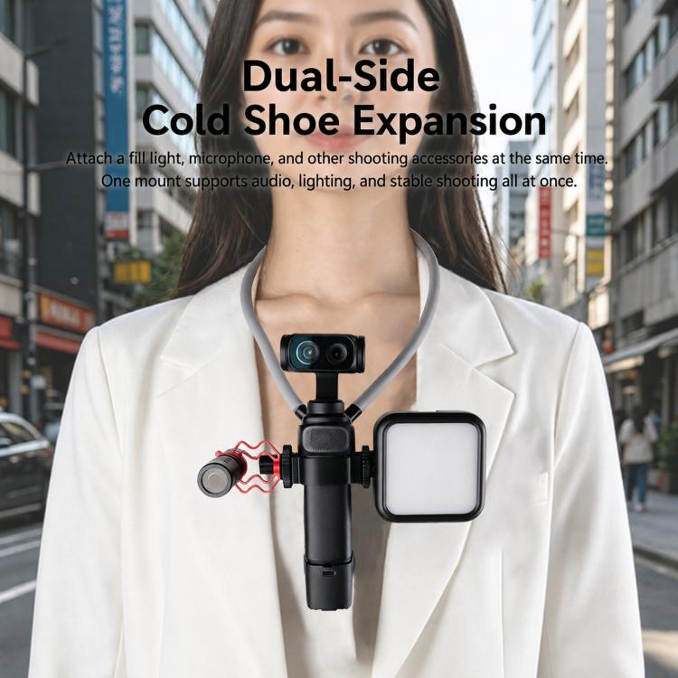 Gabbia di espansione a doppio attacco a slitta Insta360 Luna Pro / Ultra, Only Cage, Neck Mount Set