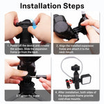 Gabbia di espansione a doppio attacco a slitta Insta360 Luna Pro / Ultra, Only Cage, Neck Mount Set