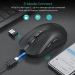 Mouse da gioco wireless Bluetooth iMICE G200 a tre modalità con display
