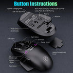 Mouse gaming wireless iMICE G205 Tri-Mode con display e 12800 DPI