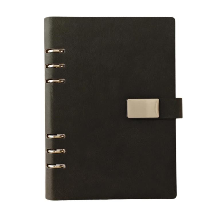 Quaderno a fogli mobili A5 a 6 fori, taccuino portatile per lavoro con chiusura magnetica