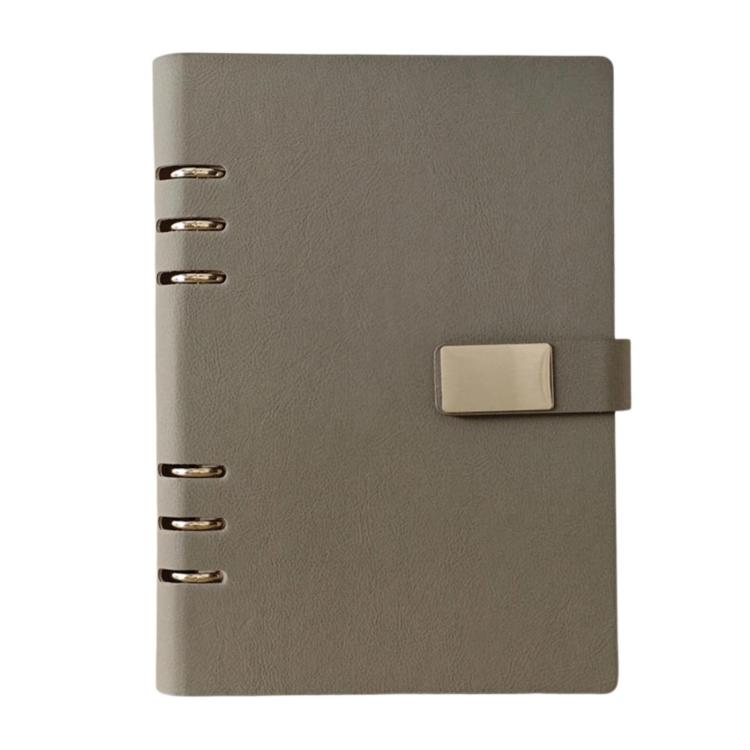 Quaderno a fogli mobili A5 a 6 fori, taccuino portatile per lavoro con chiusura magnetica