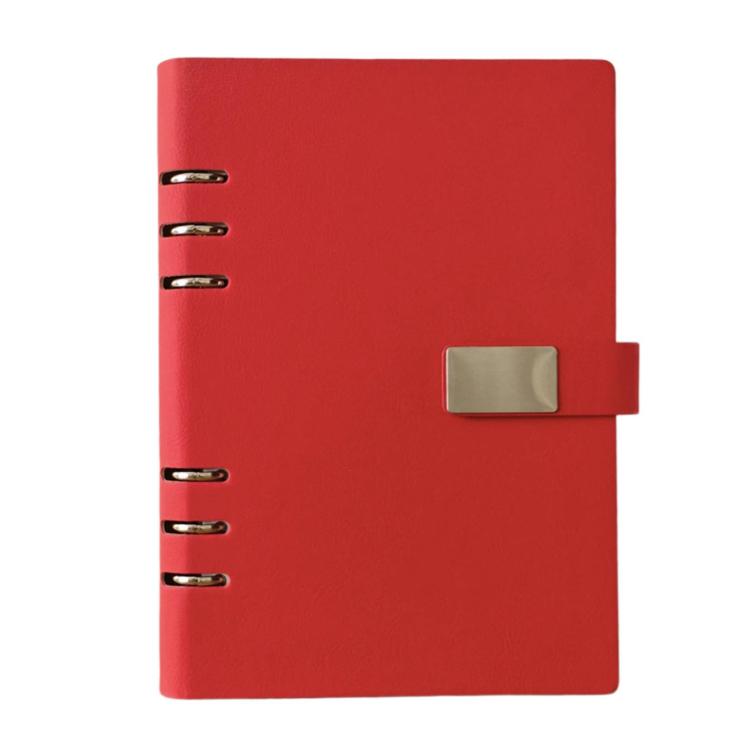 Quaderno a fogli mobili A5 a 6 fori, taccuino portatile per lavoro con chiusura magnetica
