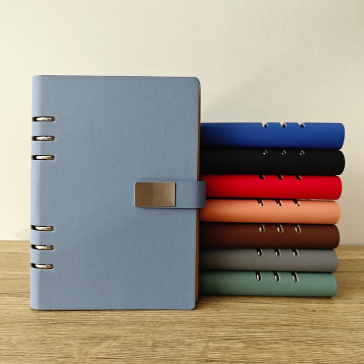 Quaderno a fogli mobili A5 a 6 fori, taccuino portatile per lavoro con chiusura magnetica