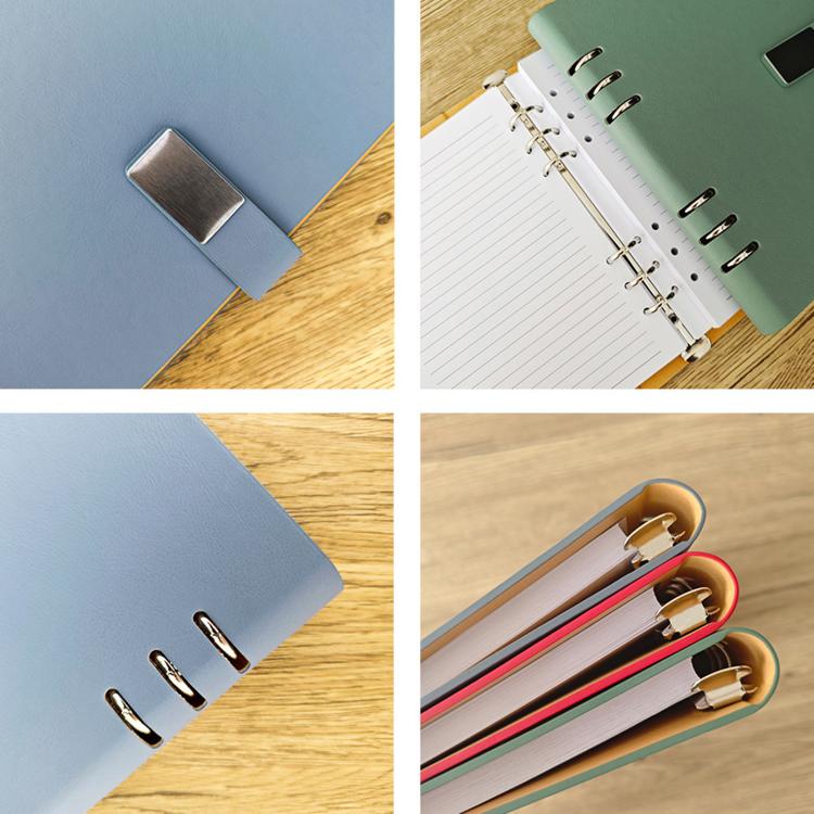 Quaderno a fogli mobili A5 a 6 fori, taccuino portatile per lavoro con chiusura magnetica