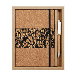 Set di quaderni A5 ecologici con penna, con finitura effetto legno, ideali per appunti e lavoro., Coffee Grounds Patchwork, Tea Leaf Scrap Patchwork, Coffee Grounds Pieced-Together, Black Tea Residue, Sapwood Pattern