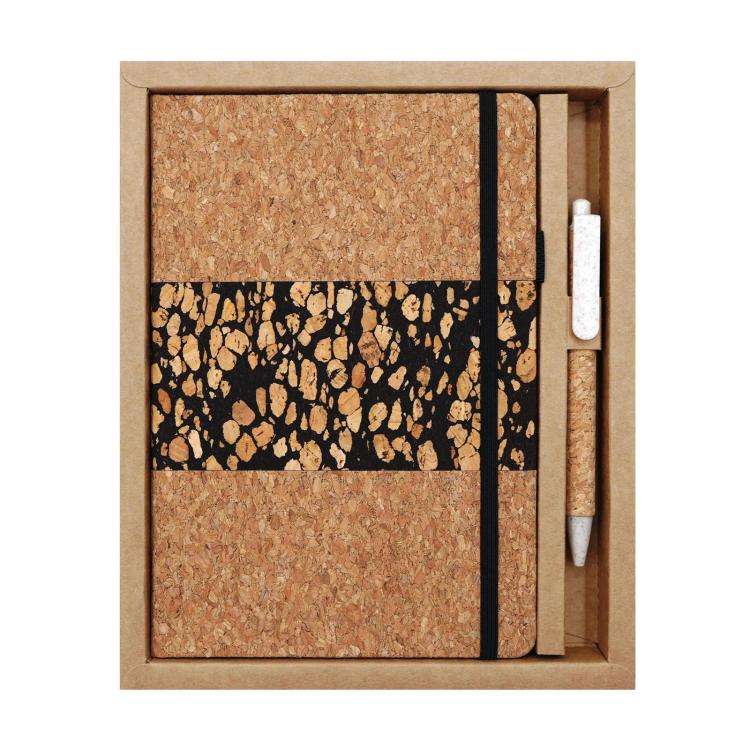 Set di quaderni A5 ecologici con penna, con finitura effetto legno, ideali per appunti e lavoro., Coffee Grounds Patchwork, Tea Leaf Scrap Patchwork, Coffee Grounds Pieced-Together, Black Tea Residue, Sapwood Pattern
