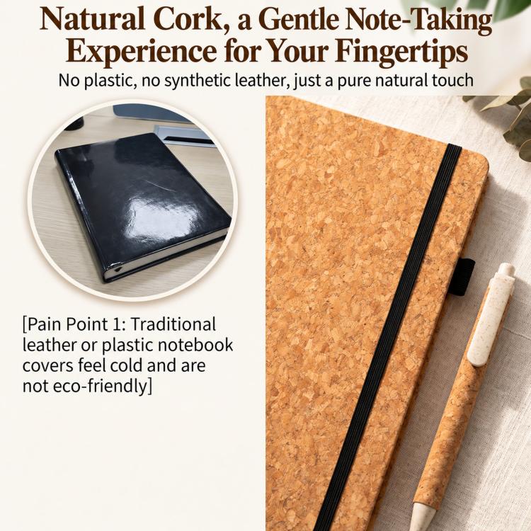 Set di quaderni A5 ecologici con penna, con finitura effetto legno, ideali per appunti e lavoro., Coffee Grounds Patchwork, Tea Leaf Scrap Patchwork, Coffee Grounds Pieced-Together, Black Tea Residue, Sapwood Pattern
