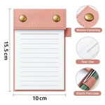 Blocco note portatile formato A6 con copertina in pelle e pagine a strappo, taccuino per ufficio., Black Blank Page, Green Blank Page, Pink Blank Page, Blue Blank Page, Black Horizontal Ruled Page, Green Horizontal Ruled Page, Pink Horizontal Ruled Pag...