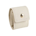 Mini pochette da viaggio a 4 scomparti per gioielli, pieghevole, per anelli e orecchini, con chiusura a bottone automatico.