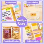 Etichette adesive rettangolari impermeabili e scrivibili con codice di codifica., 500 Labels/Roll Colorful, 500 Labels/Roll Light Color, 400 Labels/Roll Large, 800 Labels/Roll Macaron