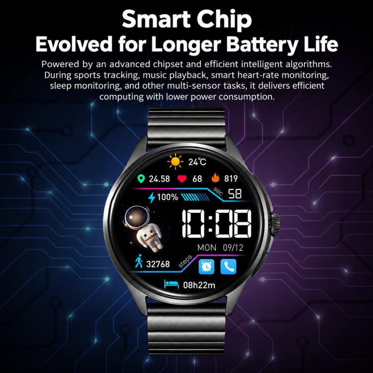 Smartwatch SKMEI S235 con chiamate Bluetooth, schermo touch HD da 1,45 pollici, rilevamento della frequenza cardiaca e dell'ossigeno nel sangue, NFC e funzione NFC., TPU Strap, Leather Strap Black, Leather Strap Brown, Stainless Steel Strap