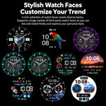 Smartwatch SKMEI S235 con chiamate Bluetooth, schermo touch HD da 1,45 pollici, rilevamento della frequenza cardiaca e dell'ossigeno nel sangue, NFC e funzione NFC., TPU Strap, Leather Strap Black, Leather Strap Brown, Stainless Steel Strap