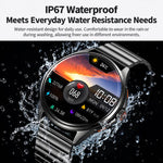 Smartwatch SKMEI S235 con chiamate Bluetooth, schermo touch HD da 1,45 pollici, rilevamento della frequenza cardiaca e dell'ossigeno nel sangue, NFC e funzione NFC., TPU Strap, Leather Strap Black, Leather Strap Brown, Stainless Steel Strap