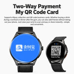 Smartwatch SKMEI S235 con chiamate Bluetooth, schermo touch HD da 1,45 pollici, rilevamento della frequenza cardiaca e dell'ossigeno nel sangue, NFC e funzione NFC., TPU Strap, Leather Strap Black, Leather Strap Brown, Stainless Steel Strap