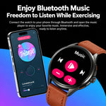 Smartwatch SKMEI S235 con chiamate Bluetooth, schermo touch HD da 1,45 pollici, rilevamento della frequenza cardiaca e dell'ossigeno nel sangue, NFC e funzione NFC., TPU Strap, Leather Strap Black, Leather Strap Brown, Stainless Steel Strap