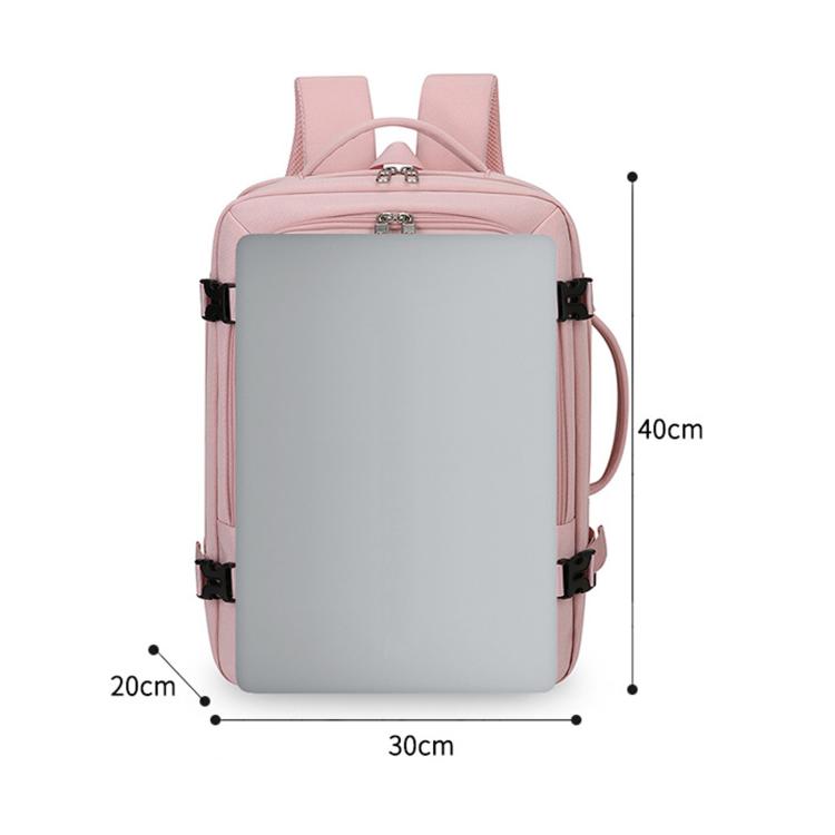Zaino da viaggio REMOID 1005, espandibile, per laptop, con porta di ricarica USB e cinghia per il fissaggio al bagaglio.
