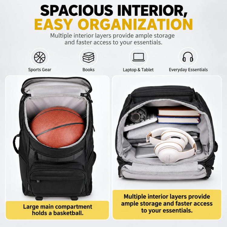 REMOID T99 Borsa sportiva da palestra con scomparto per scarpe, impermeabile, ideale per racchette da tennis e viaggi., T99