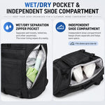 REMOID T99 Borsa sportiva da palestra con scomparto per scarpe, impermeabile, ideale per racchette da tennis e viaggi., T99