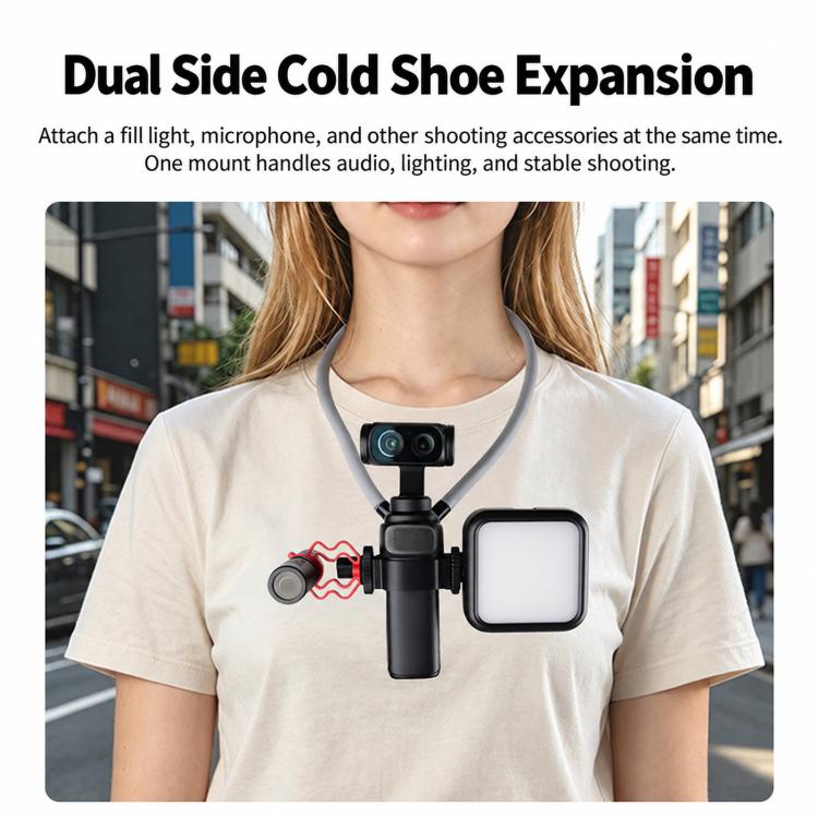 Per Insta360 Luna Ultra Kit di supporto per collo e cinturino da polso a sgancio rapido per ciclismo POV a mani libere, Neck Mount and Wrist Strap Kit