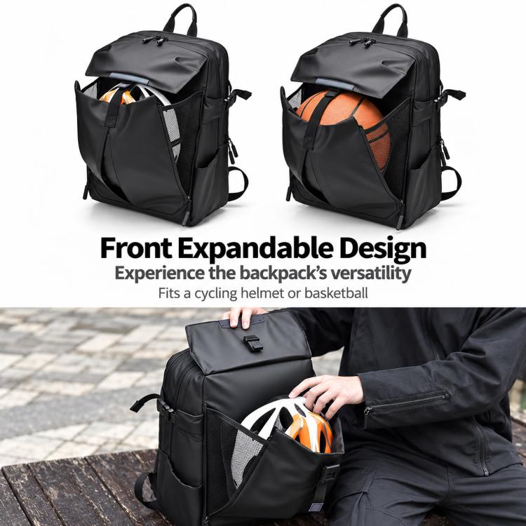 Zaino sportivo da viaggio REMOID 1204A con porta casco, porta pallone da basket e borsa impermeabile per laptop.