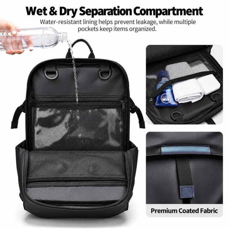 Zaino sportivo da viaggio REMOID 1204A con porta casco, porta pallone da basket e borsa impermeabile per laptop.