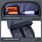 REMOID 26088 Zaino da uomo per laptop, leggero, resistente all'acqua, ideale per viaggi e lavoro.