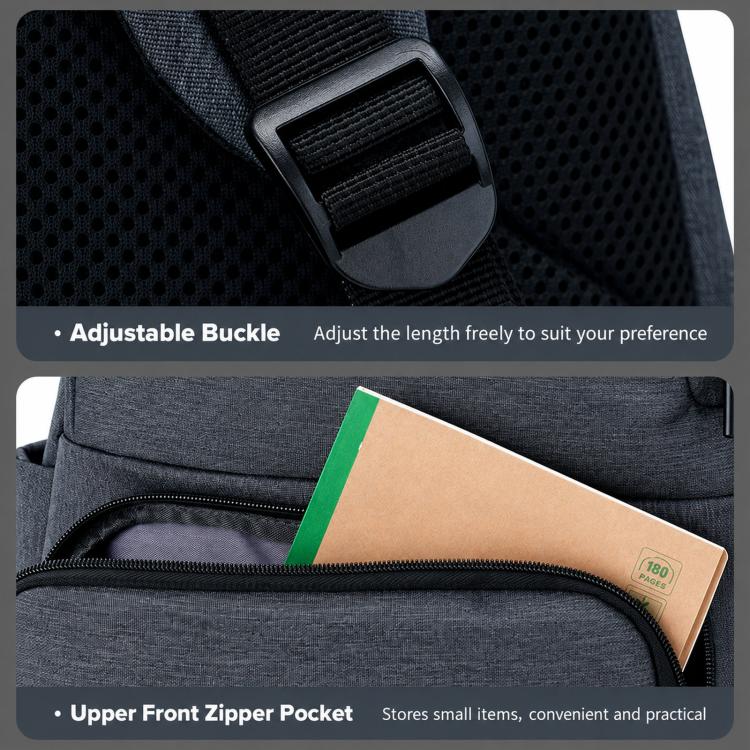 REMOID 26088 Zaino da uomo per laptop, leggero, resistente all'acqua, ideale per viaggi e lavoro.
